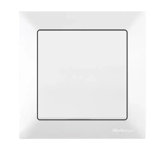 Единичен ключ схема 1-10А Бял Candela Mutlusan.png